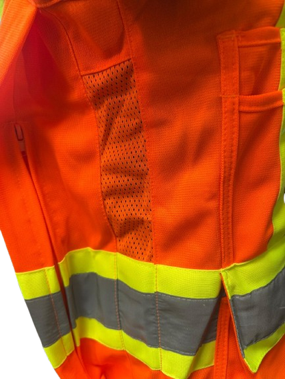 Forcefield High-Visibility Safety Vest with Side Zipper Pocket – Reflective Strips, Light Weight & Multi-Pocket - 3 Different Colors