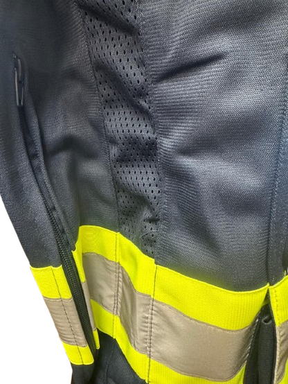 Forcefield High-Visibility Safety Vest with Side Zipper Pocket – Reflective Strips, Light Weight & Multi-Pocket - 3 Different Colors