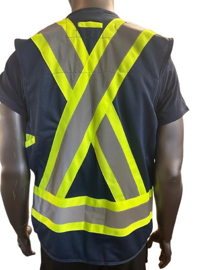 Forcefield High-Visibility Safety Vest with Side Zipper Pocket – Reflective Strips, Light Weight & Multi-Pocket - 3 Different Colors