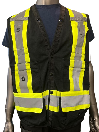Forcefield High-Visibility Safety Vest with Side Zipper Pocket – Reflective Strips, Light Weight & Multi-Pocket - 3 Different Colors
