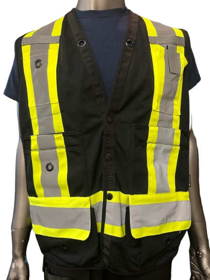 Forcefield High-Visibility Safety Vest with Side Zipper Pocket – Reflective Strips, Light Weight & Multi-Pocket - 3 Different Colors