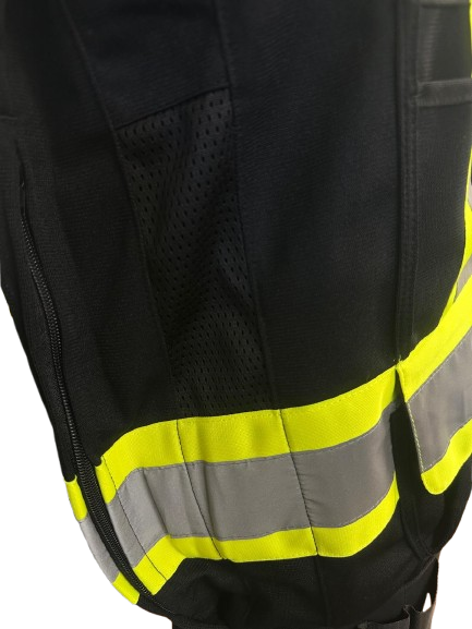 Forcefield High-Visibility Safety Vest with Side Zipper Pocket – Reflective Strips, Light Weight & Multi-Pocket - 3 Different Colors