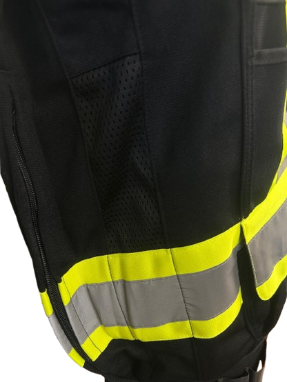 Forcefield High-Visibility Safety Vest with Side Zipper Pocket – Reflective Strips, Light Weight & Multi-Pocket - 3 Different Colors