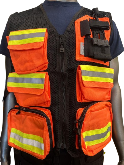 High-Visibility Mesh Safety Vest with Reflective Strips, Multi-Pockets & Large Back Pocket – 3 Different Colors