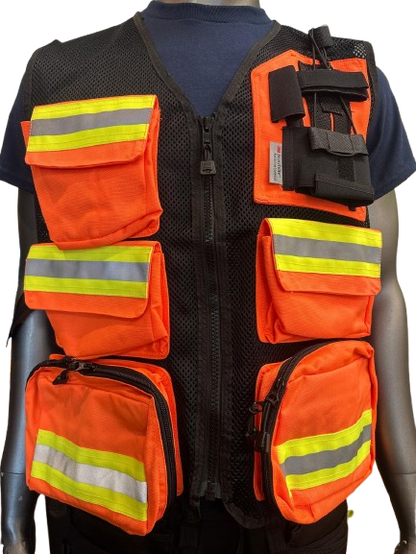 High-Visibility Mesh Safety Vest with Reflective Strips, Multi-Pockets & Large Back Pocket – 3 Different Colors