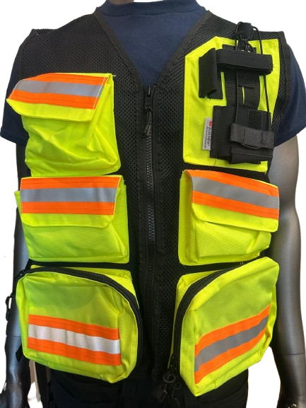 High-Visibility Mesh Safety Vest with Reflective Strips, Multi-Pockets & Large Back Pocket – 3 Different Colors