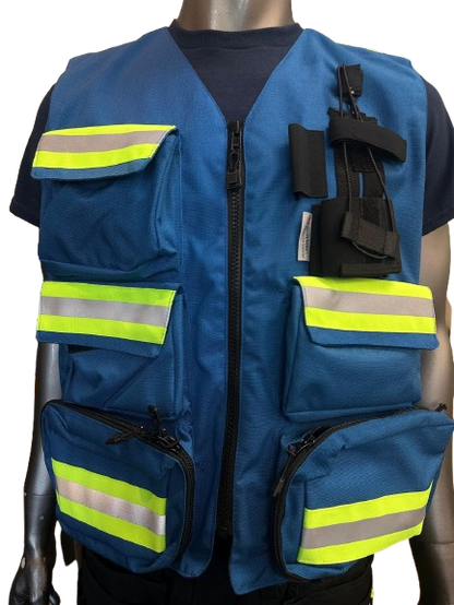 High-Visibility Safety Vest with Reflective Strips, Multi-Pockets & Large Back Pocket – 2 Different Colors