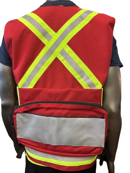 High-Visibility Safety Vest with Reflective Strips, Multi-Pockets & Large Back Pocket – 2 Different Colors