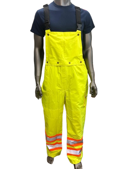 High-Visibility Waterproof Armor Overall with Multi-Pockets & Bottom Leg Zipper