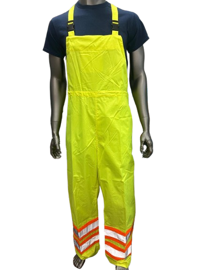 Rain Bib Overalls- ANSI/ISEA 107-2015 Class E, Lime, Polyester