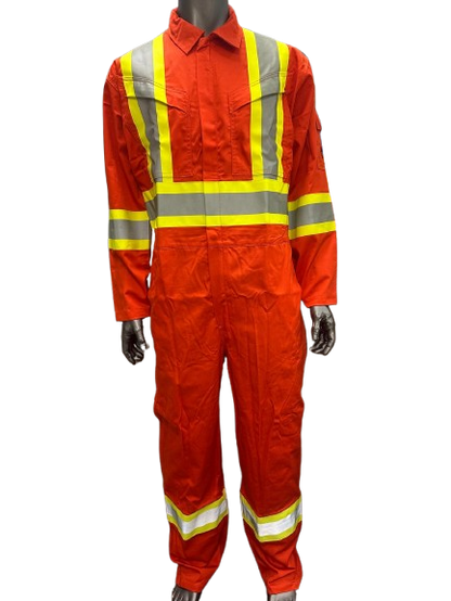 Big K Hi-Vis Fire Resistant Safety Coveralls CSA Approved 100% Cotton | 3M Reflective Tape | High Visibility