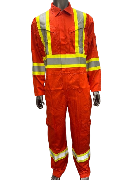 Big K Hi-Vis Fire Resistant Safety Coveralls CSA Approved 100% Cotton | 3M Reflective Tape | High Visibility