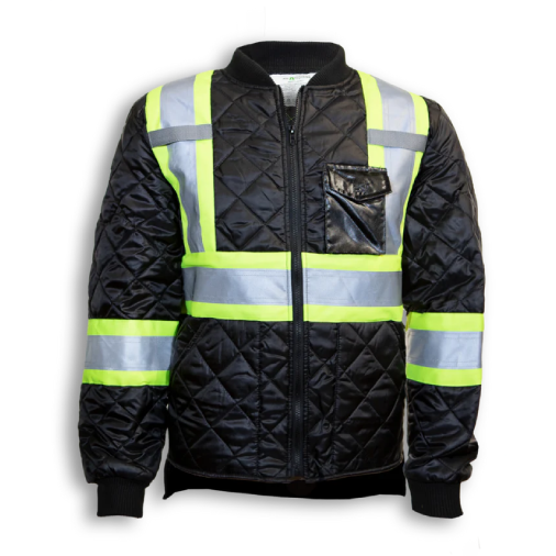 Big K Hi-Vis Freezer Jacket – Dual Inner Pockets, 3M Reflective, Rib-Knit Cuffs & Collar