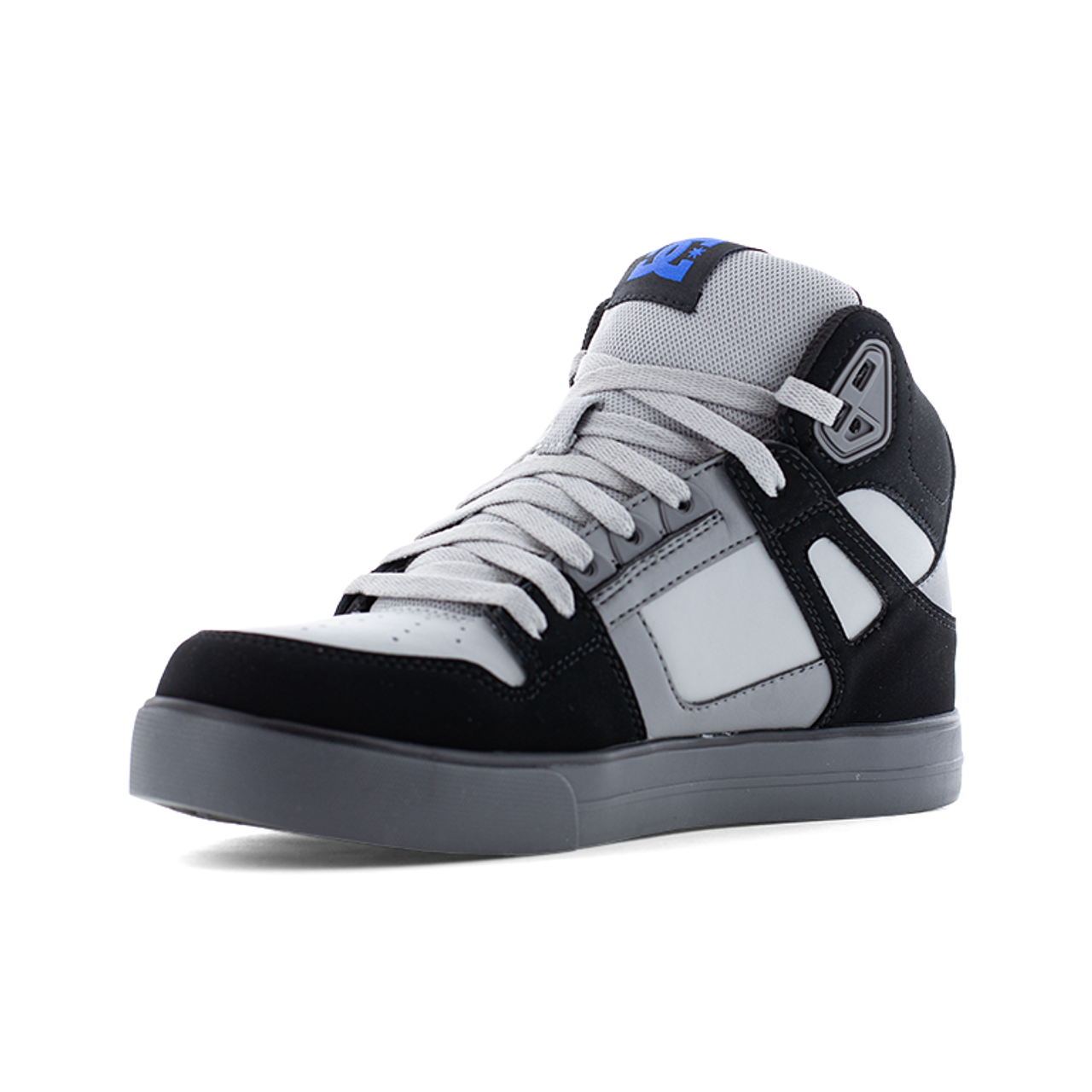 DC Mens Pure Work Black, Gray and Blue Composite Toe Boots Construction Shoe