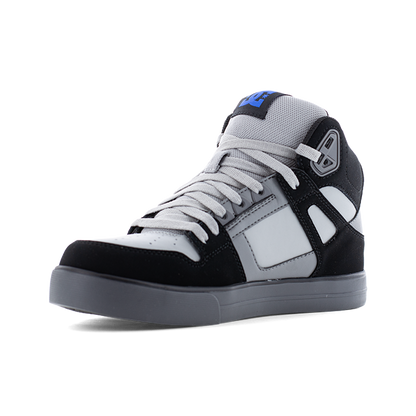 DC Mens Pure Work Black, Gray and Blue Composite Toe Boots Construction Shoe