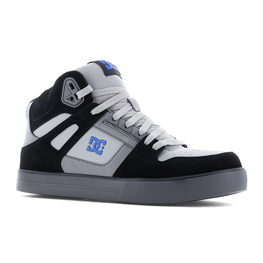 DC Mens Pure Work Black, Gray and Blue Composite Toe Boots Construction Shoe
