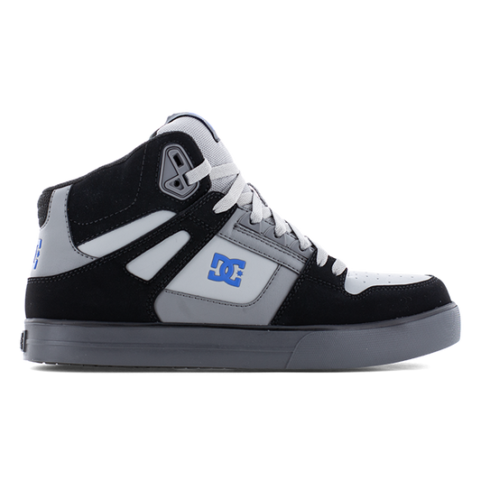 DC Mens Pure Work Black, Gray and Blue Composite Toe Boots Construction Shoe